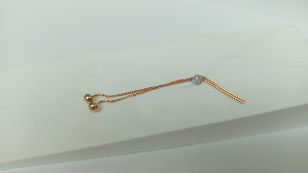 СЕРЬГИ ПРОДЕВКИ без камня (Au 585)