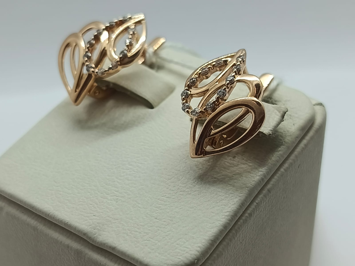 СЕРЬГИ С КАМНЯМИ (Au 585)