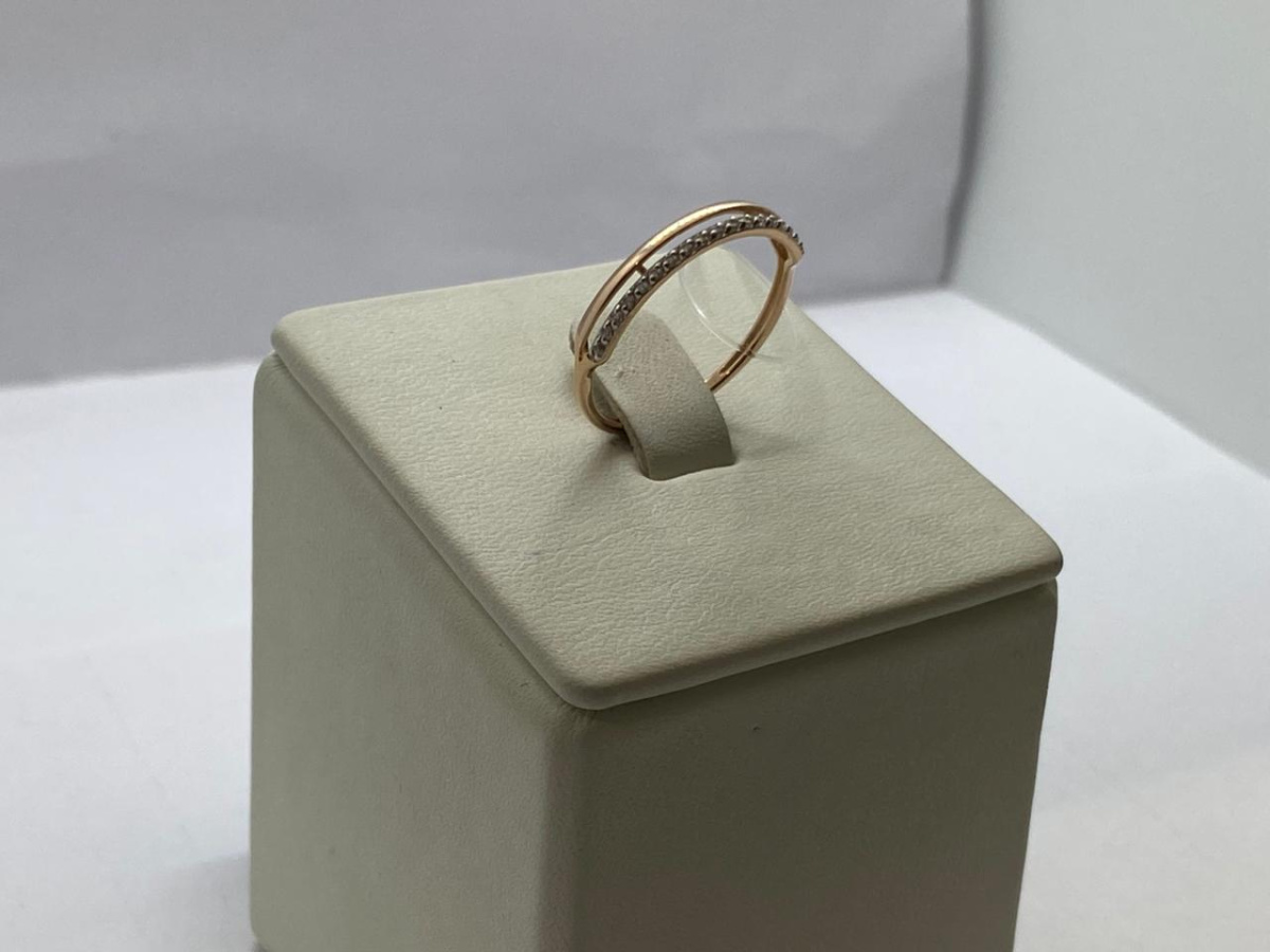 КОЛЬЦО С КАМНЯМИ (Au 585)