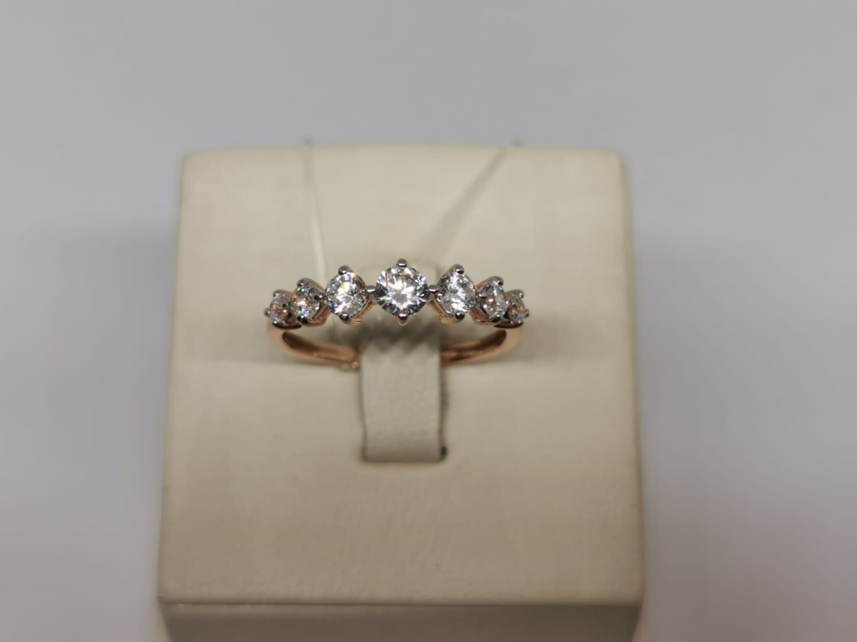 КОЛЬЦО С КАМНЯМИ (Au 585)