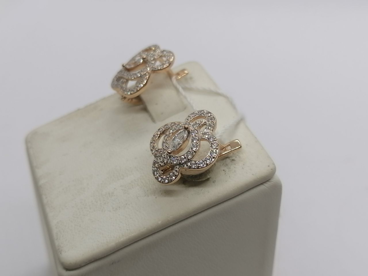 СЕРЬГИ С КАМНЯМИ (Au 585)