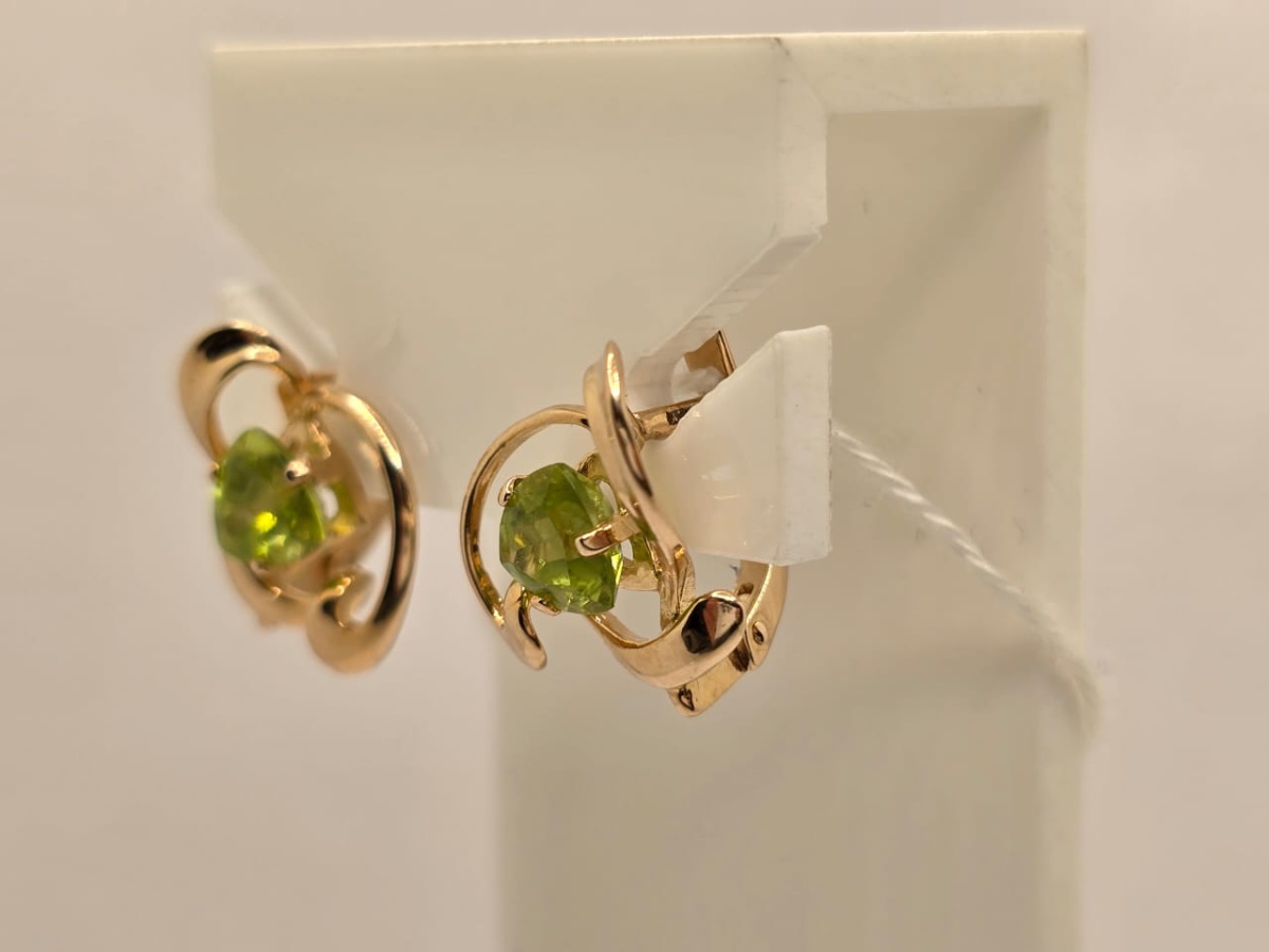 СЕРЬГИ С КАМНЕМ (Au 585)