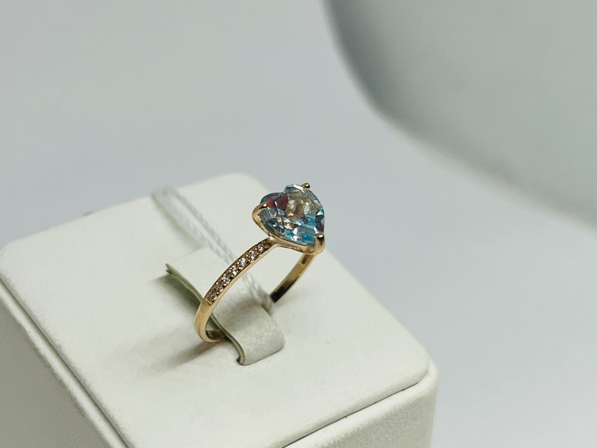 КОЛЬЦО С КАМНЯМИ (Au 585)