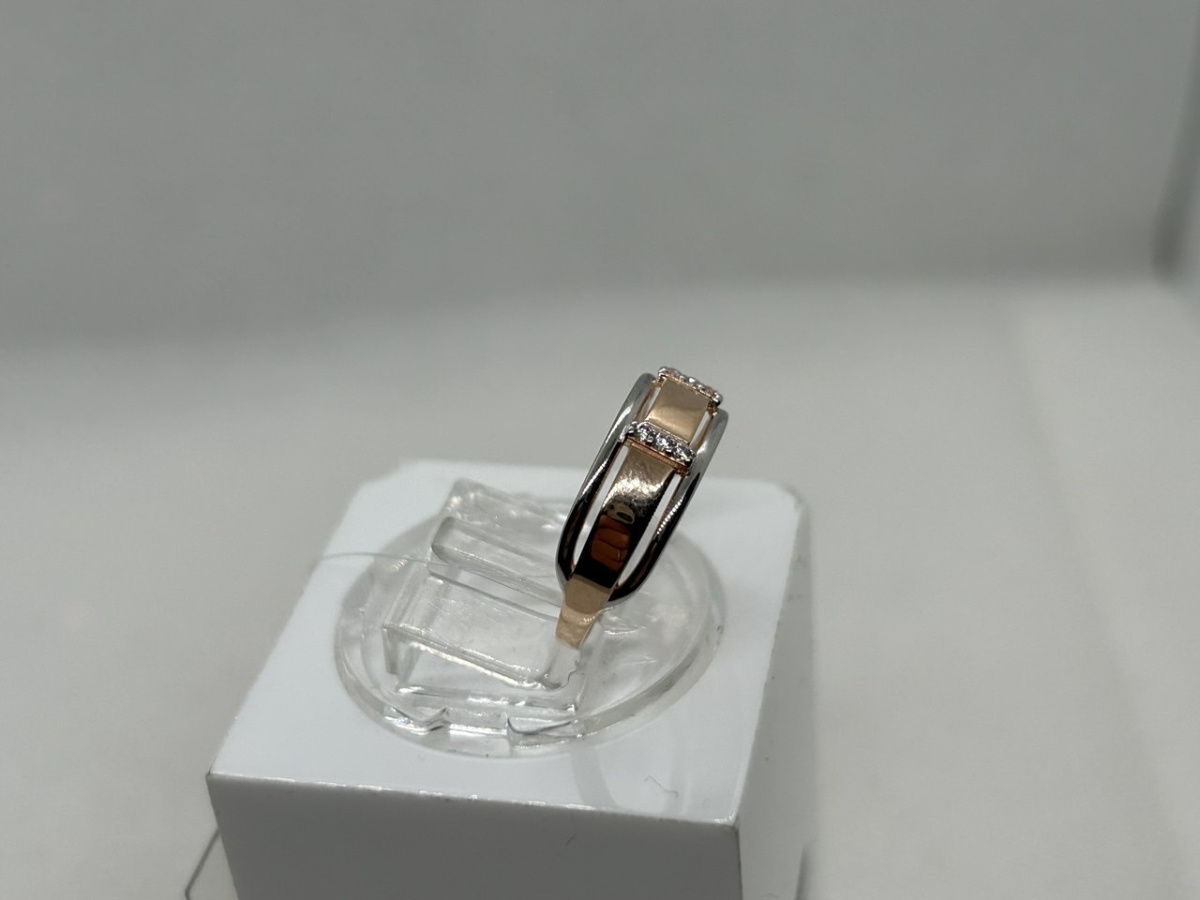 КОЛЬЦО С КАМНЯМИ (Au 585)