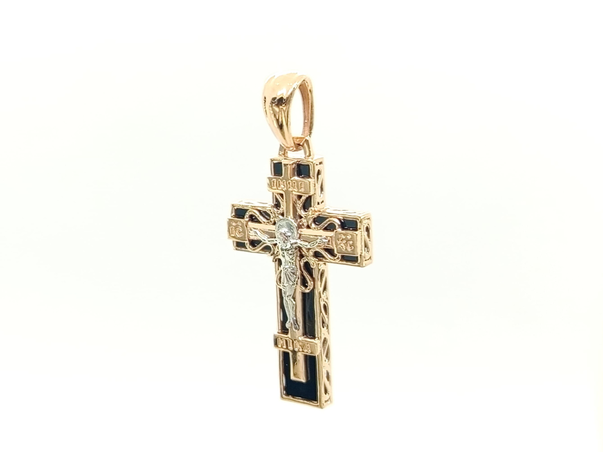 ПОДВЕСКА КРЕСТ с камнем (Au 585)