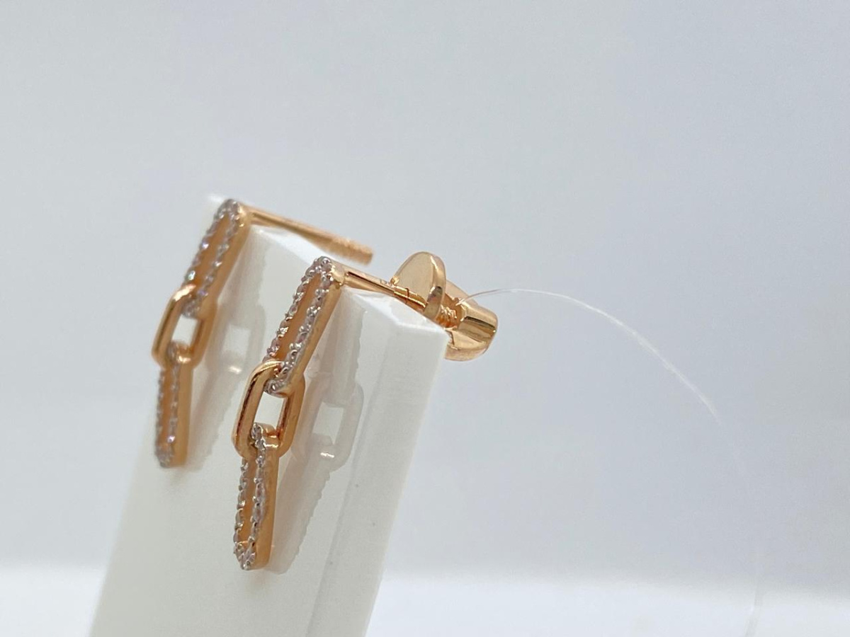 СЕРЬГИ ПУСЕТЫ с камнями (Au 585)