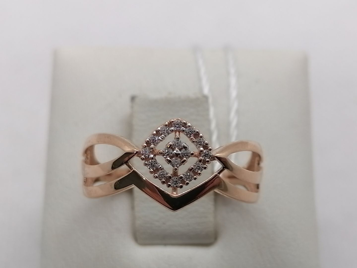 КОЛЬЦО С КАМНЯМИ (Au 585)