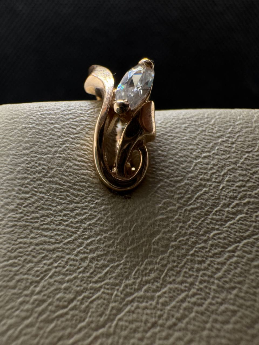 СЕРЬГИ С КАМНЕМ (Au 585)