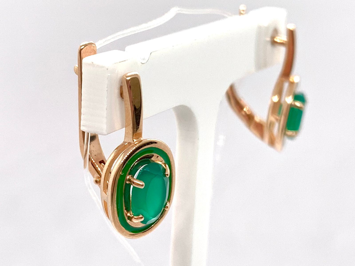 СЕРЬГИ С КАМНЕМ (Au 585)