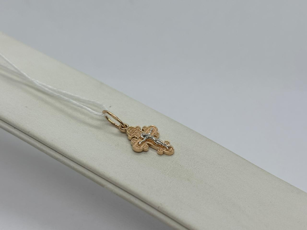 ПОДКБК585 ПОДВЕСКА КРЕСТ БЕЗ КАМНЯ (Au 585)