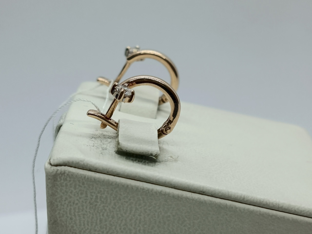 СЕРЬГИ С КАМНЕМ (Au 585)