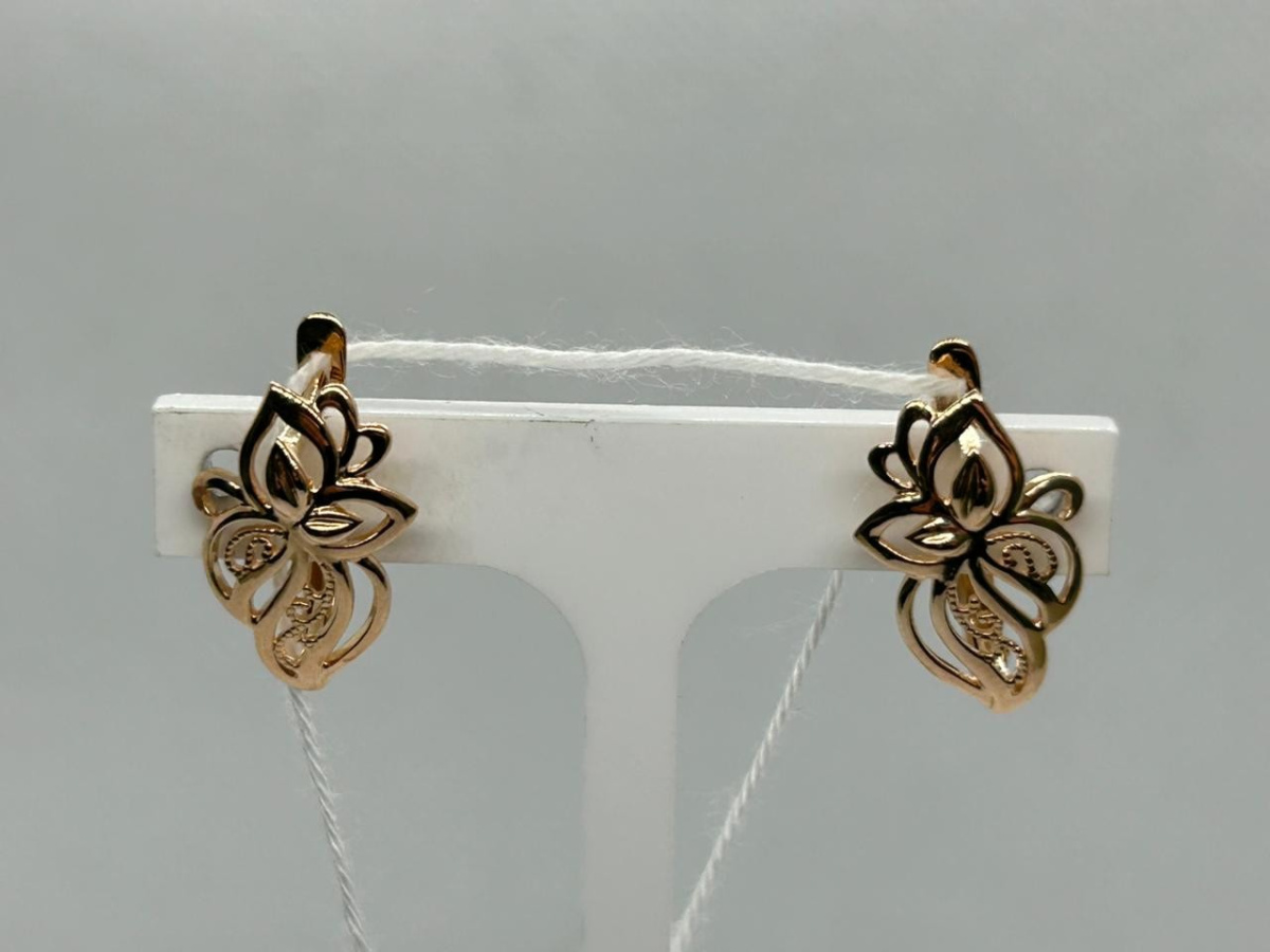 СЕРЬГИ БЕЗ КАМНЯ (Au 585)