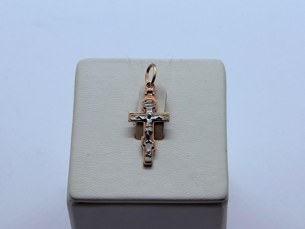 ПОДВЕСКА КРЕСТ без камня (Au 585)