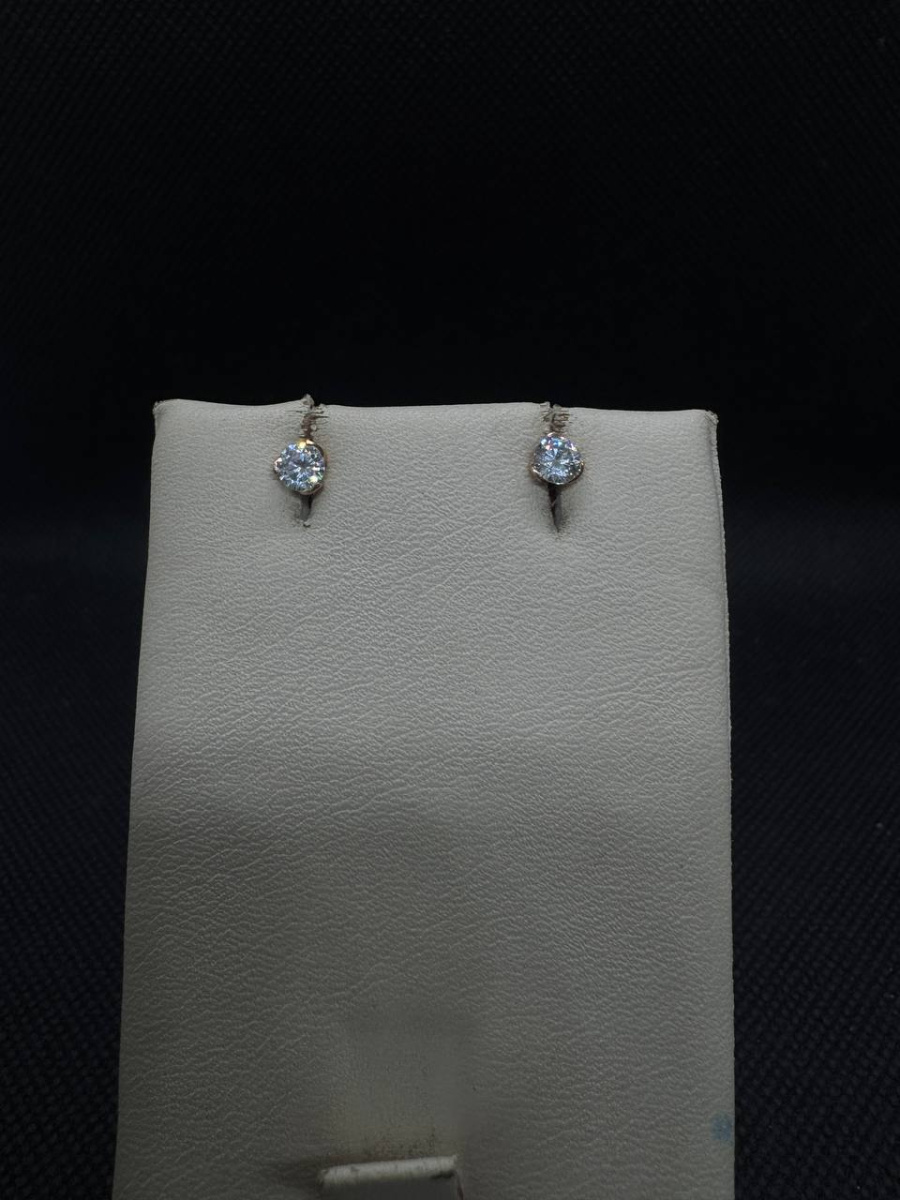 СЕРЬГИ ПУСЕТЫ с камнем (Au 585)