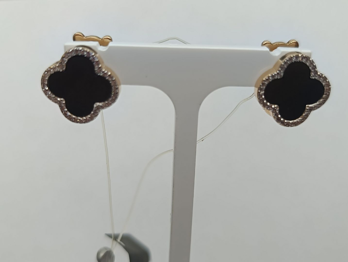 120362 СЕРЬГИ С КАМНЯМИ (Au 585)