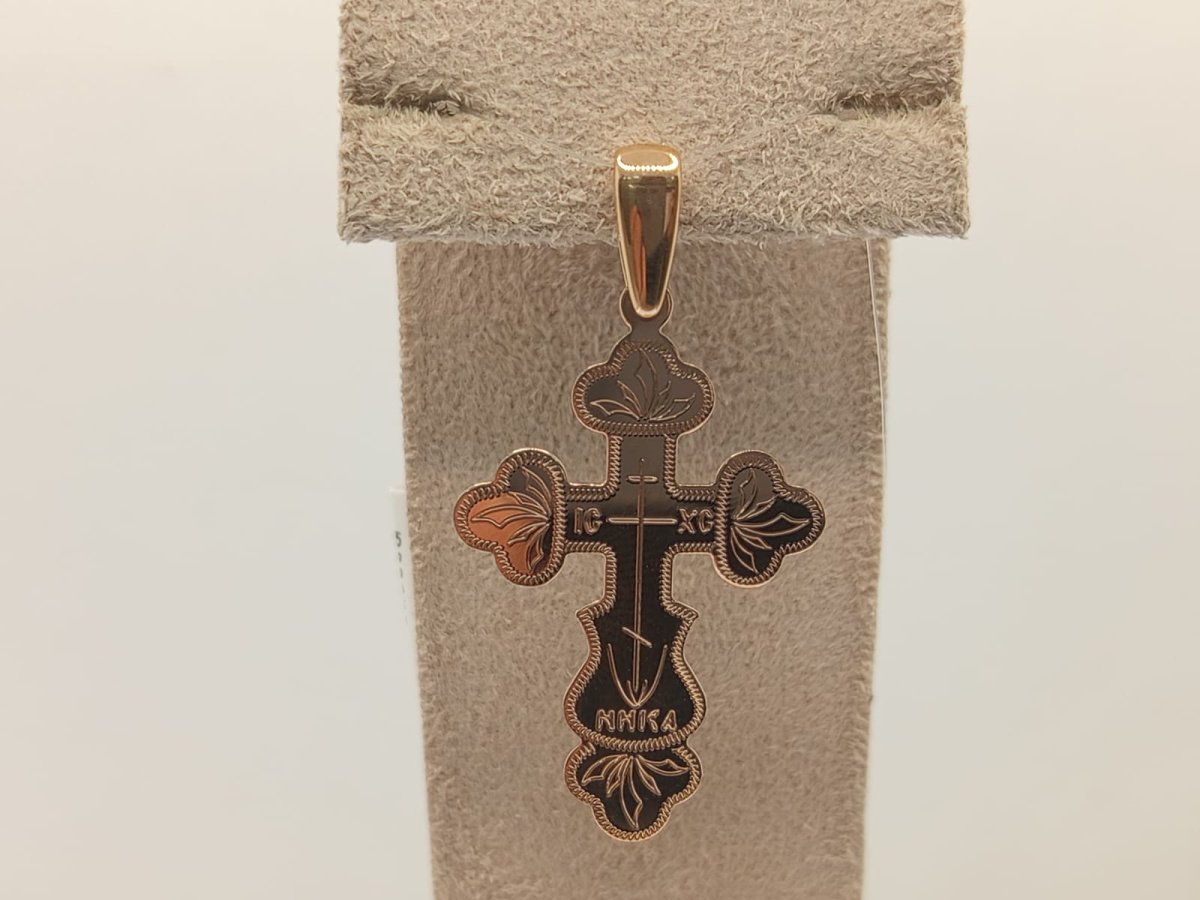 ПОДВЕСКА КРЕСТ без камня (Au 585)