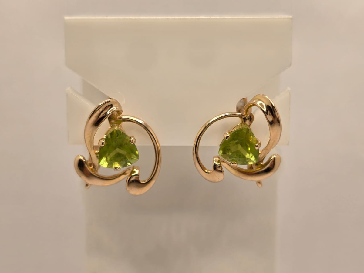 СЕРЬГИ С КАМНЕМ (Au 585)