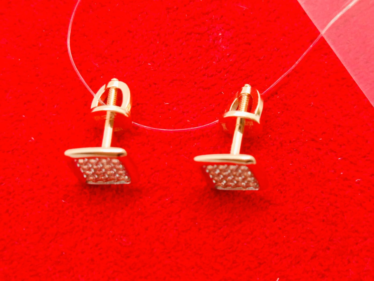 СЕРЬГИ ПУСЕТЫ с камнями (Au 585)