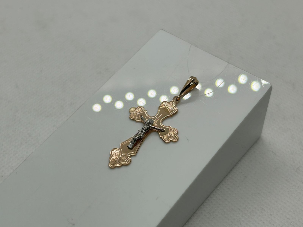 ПОДВЕСКА КРЕСТ без камня (Au 585)