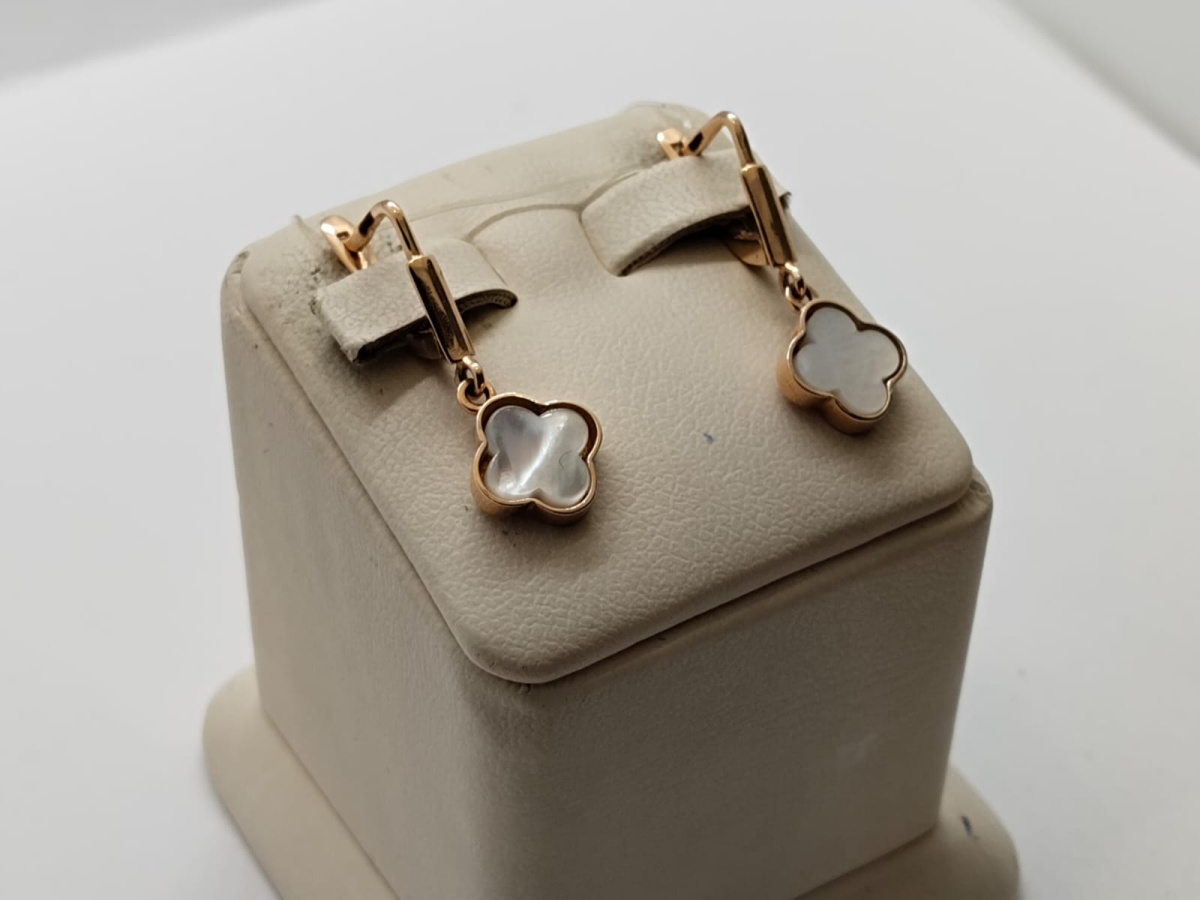 12226 СЕРЬГИ С КАМНЕМ (Au 585)