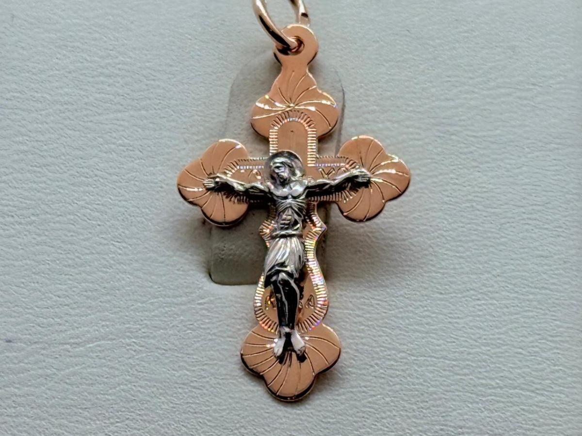 ПОДВЕСКА КРЕСТ без камня (Au 585)