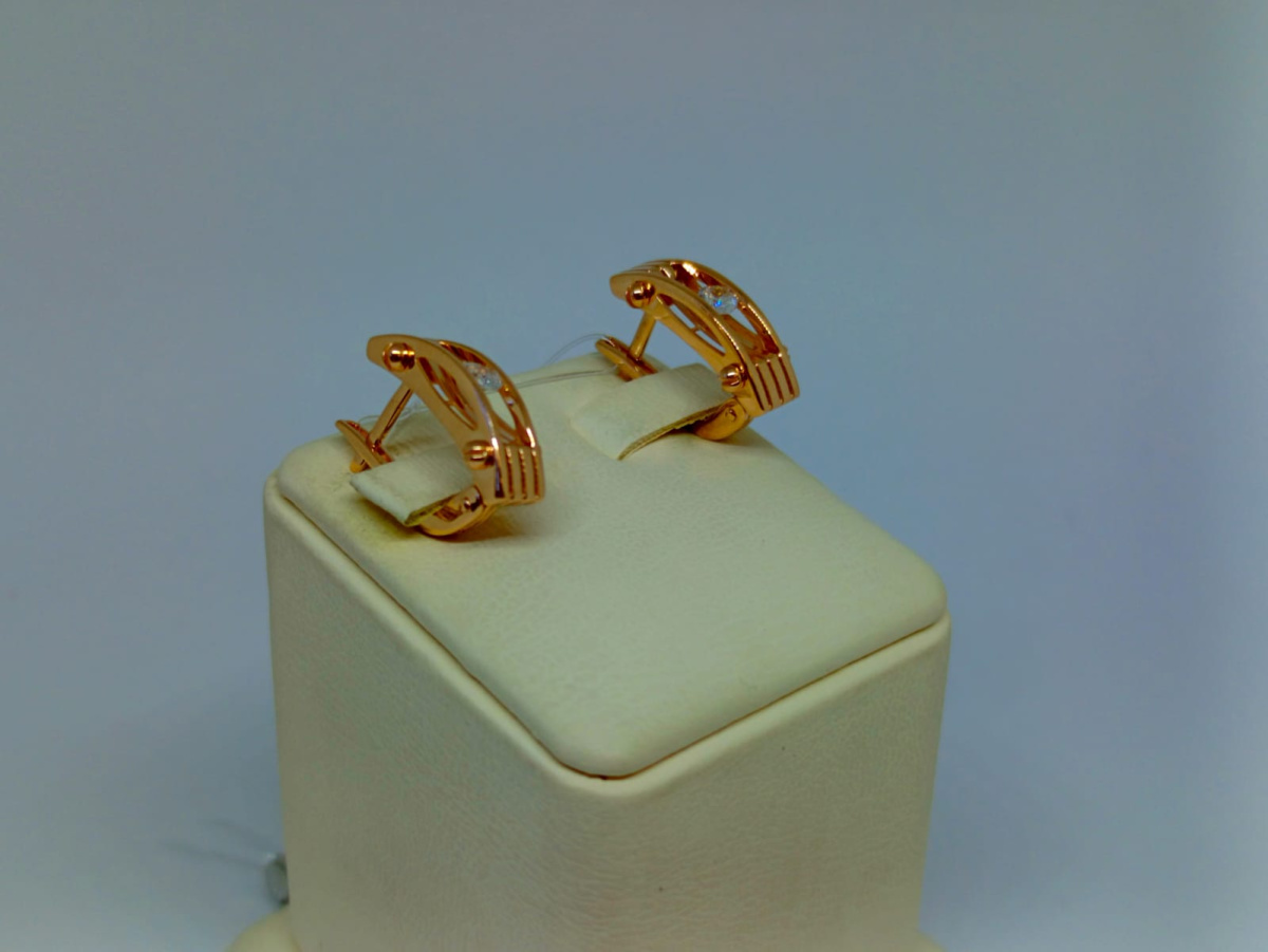 СЕРЬГИ С КАМНЕМ (Au 585)