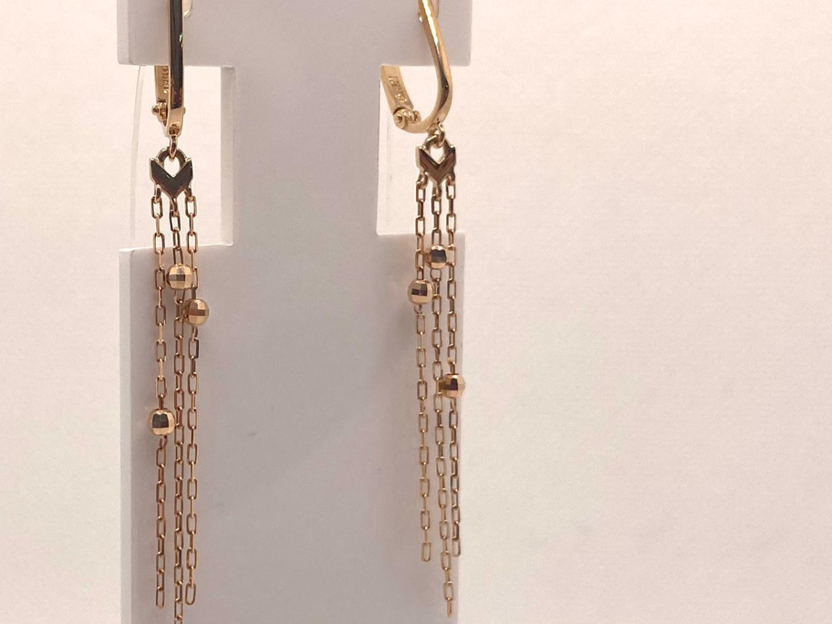 СЕРЬГИ БЕЗ КАМНЯ (Au 585)