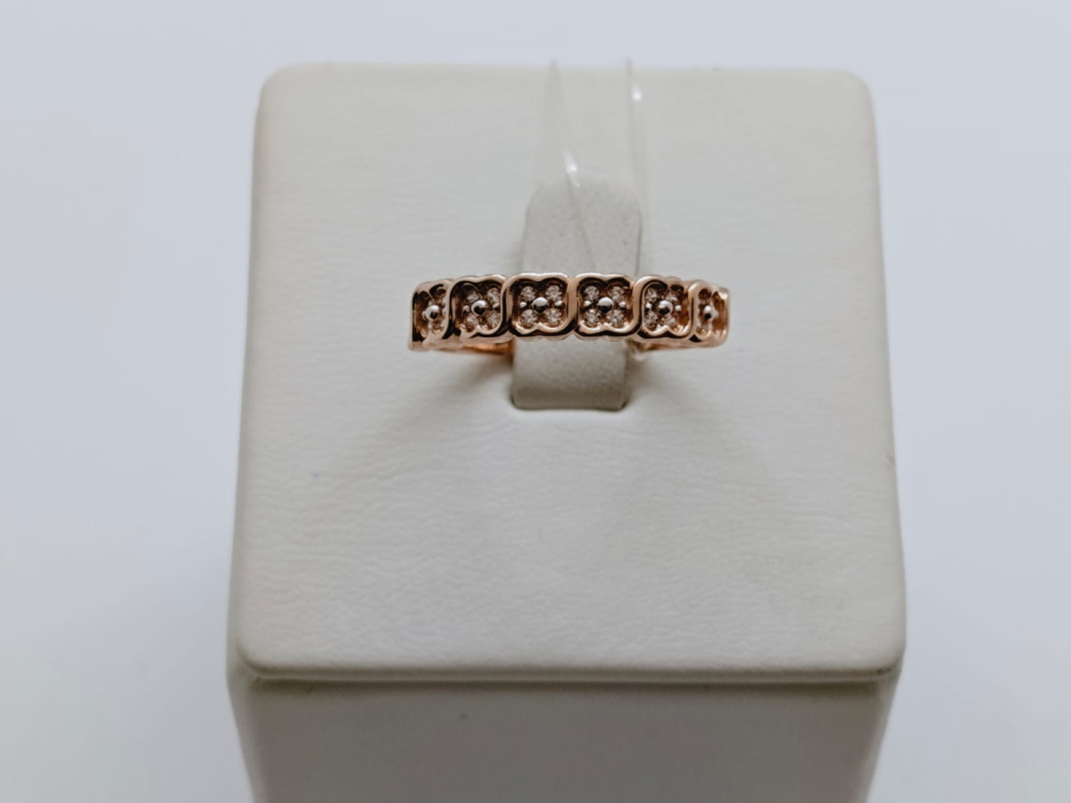 КОЛЬЦО С КАМНЯМИ (Au 585)