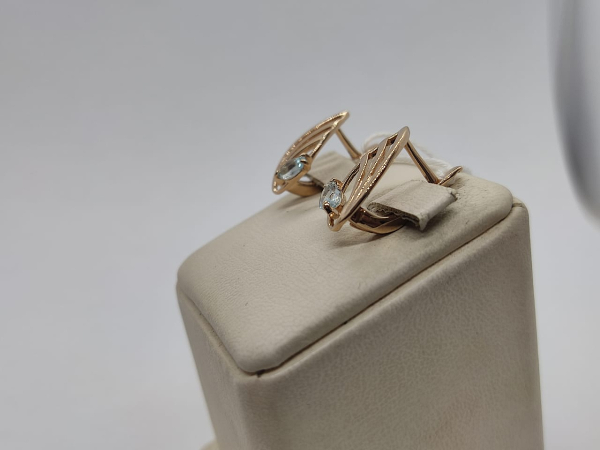 СЕРЬГИ С КАМНЕМ (Au 585)