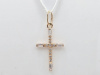 ПОДККИ585 ПОДВЕСКА КРЕСТ С КАМНЯМИ (Au 585)