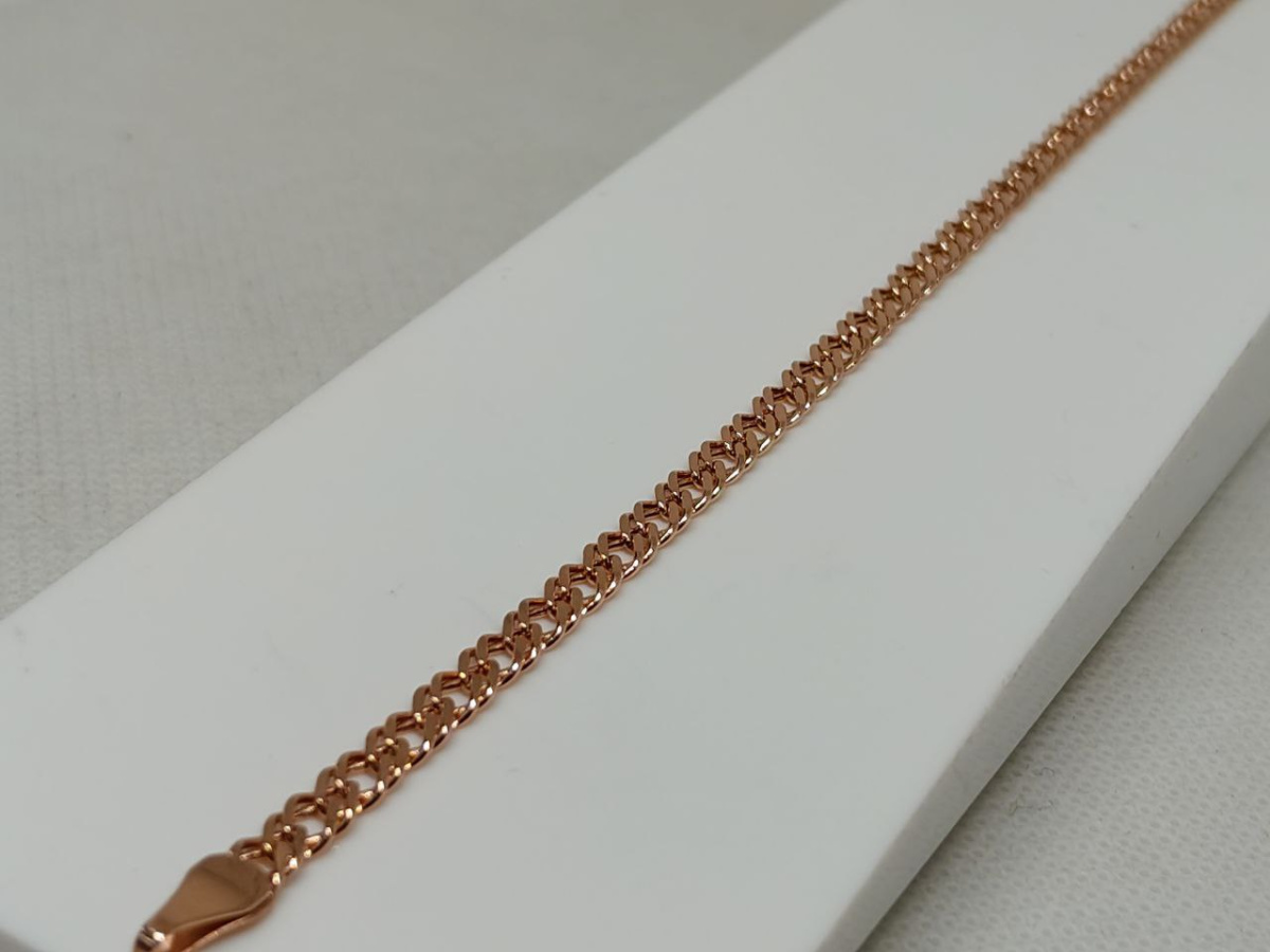 БРАСЛЕТ ПУСТОТЕЛЫЙ Ромб двойной (Au 585)