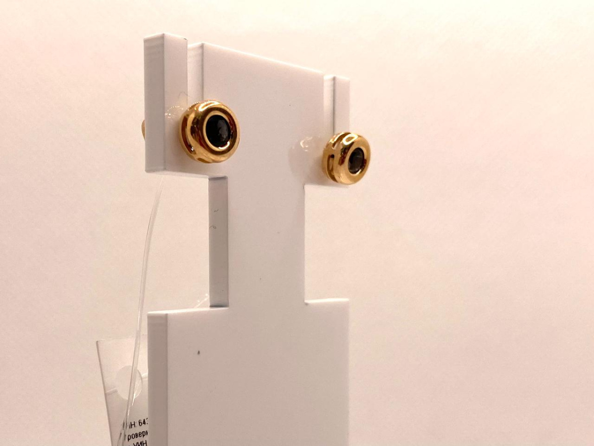 СЕРЬГИ ПУСЕТЫ с камнем (Au 585)