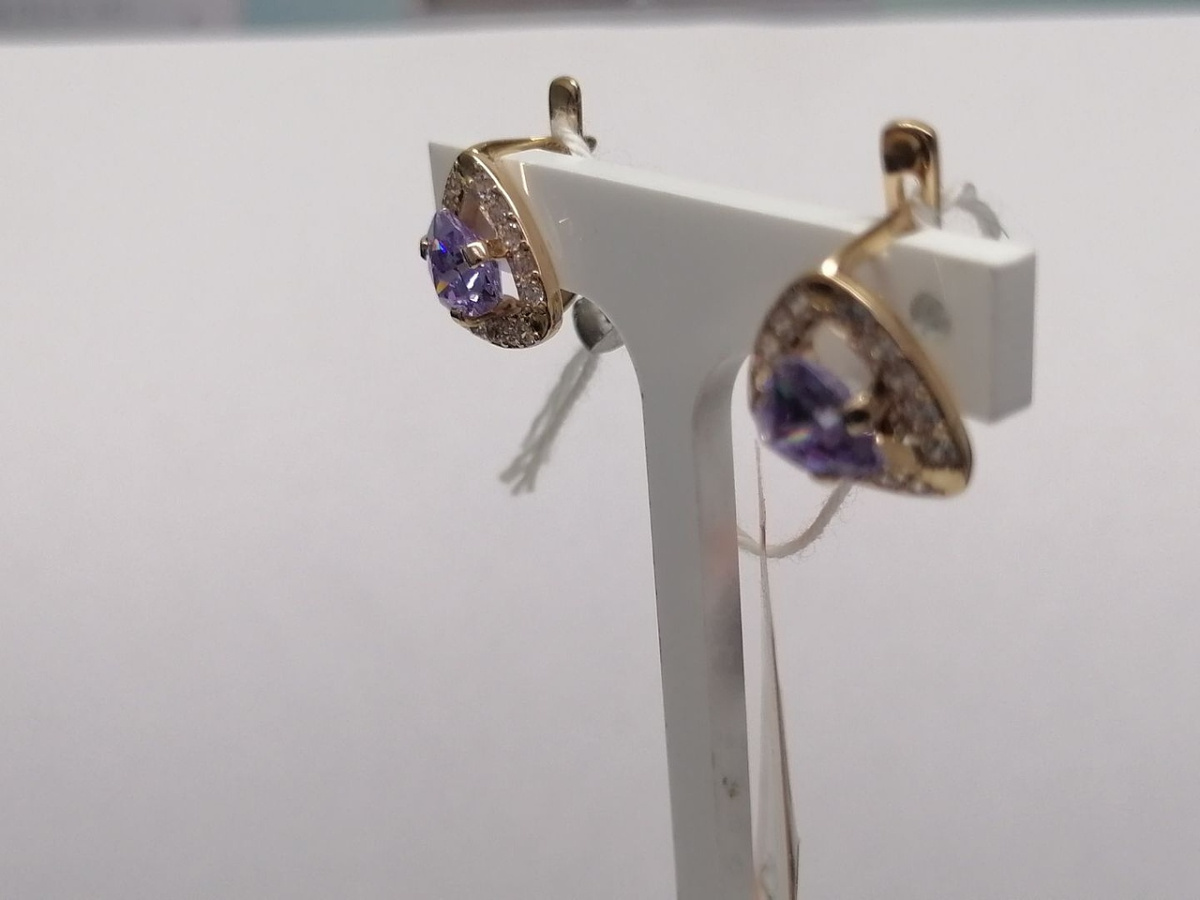 СЕРЬГИ С КАМНЯМИ (Au 585)