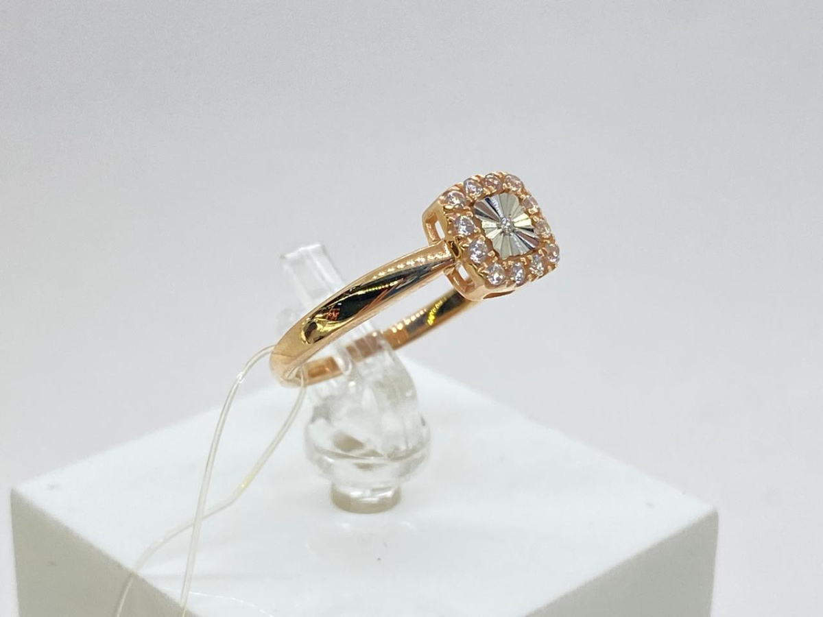 КОЛЬЦО С КАМНЯМИ (Au 585)