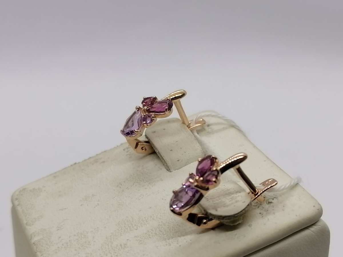 СЕРЬГИ С КАМНЯМИ (Au 585)