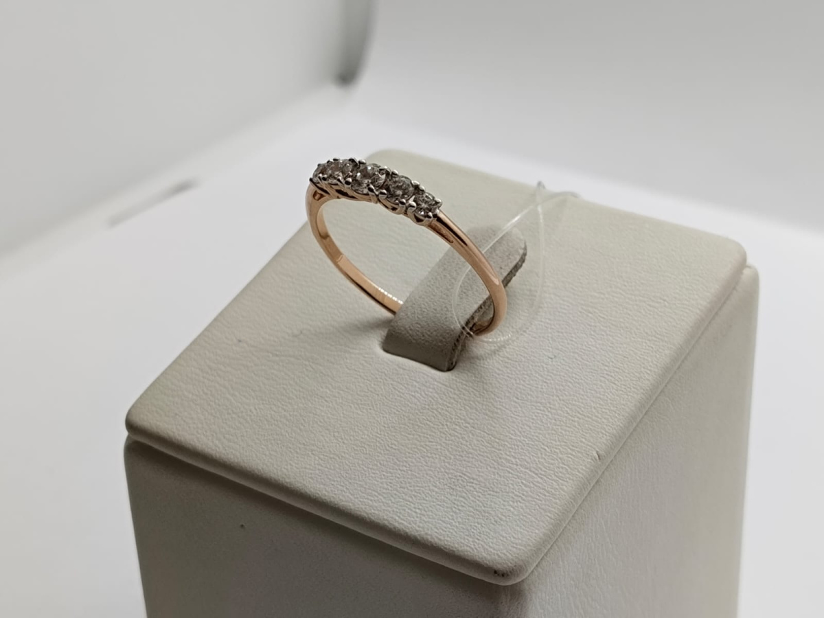 КОЛЬЦО С КАМНЯМИ (Au 585)