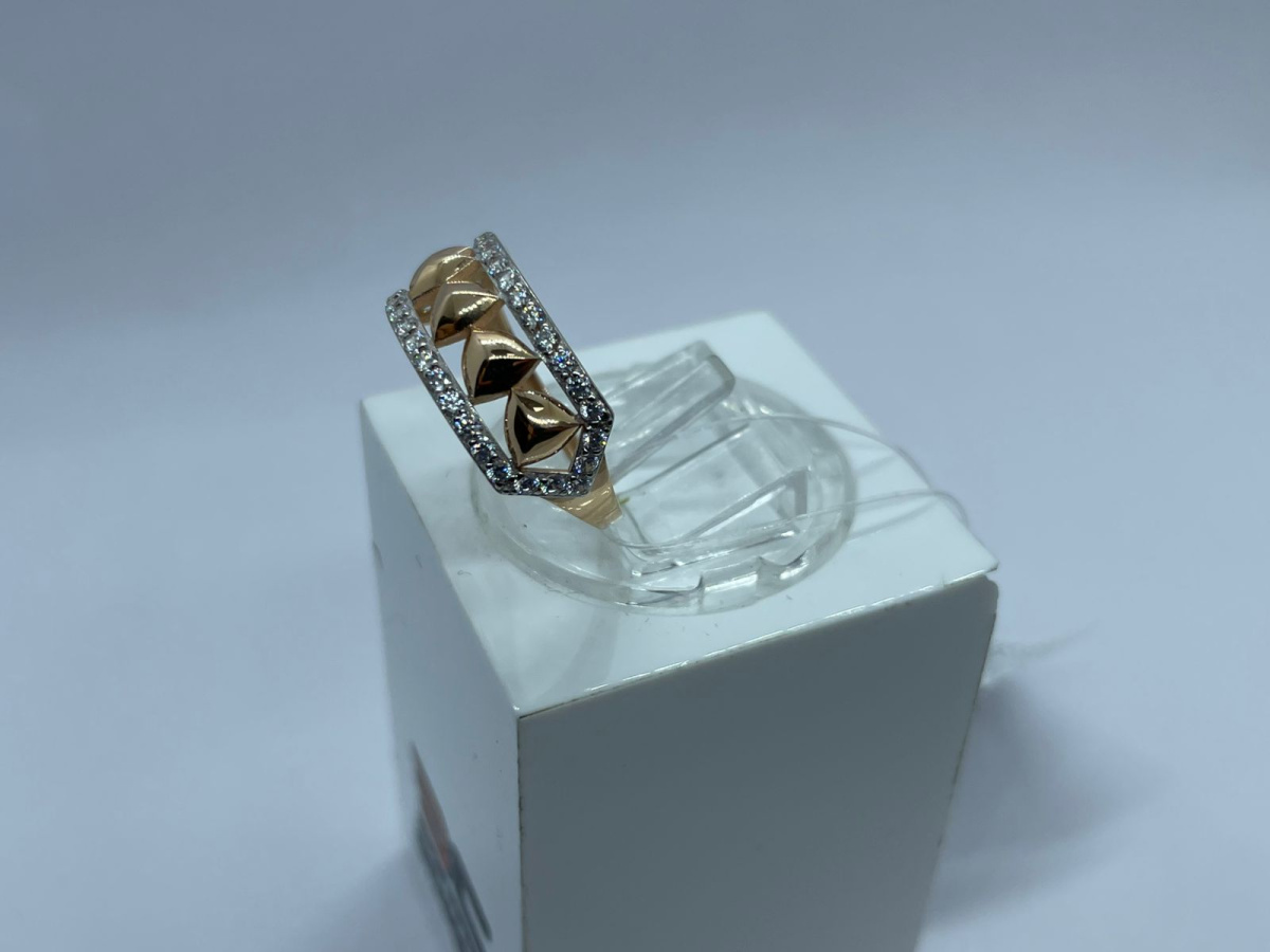 КОЛЬЦО С КАМНЯМИ (Au 585)