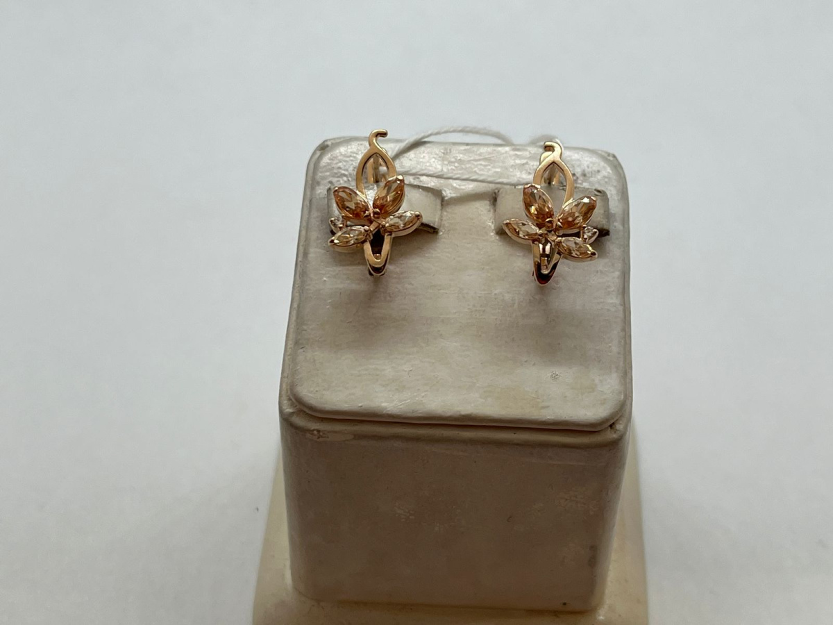 СЕРЬГИ С КАМНЯМИ (Au 585)