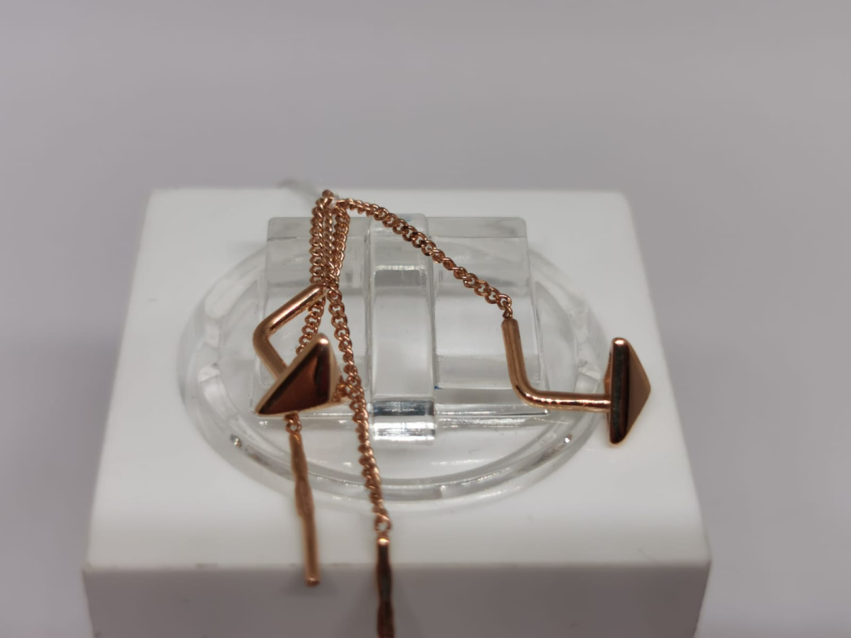 007042-1000 СЕРЬГИ ПРОДЕВКИ без камня (Au 585)