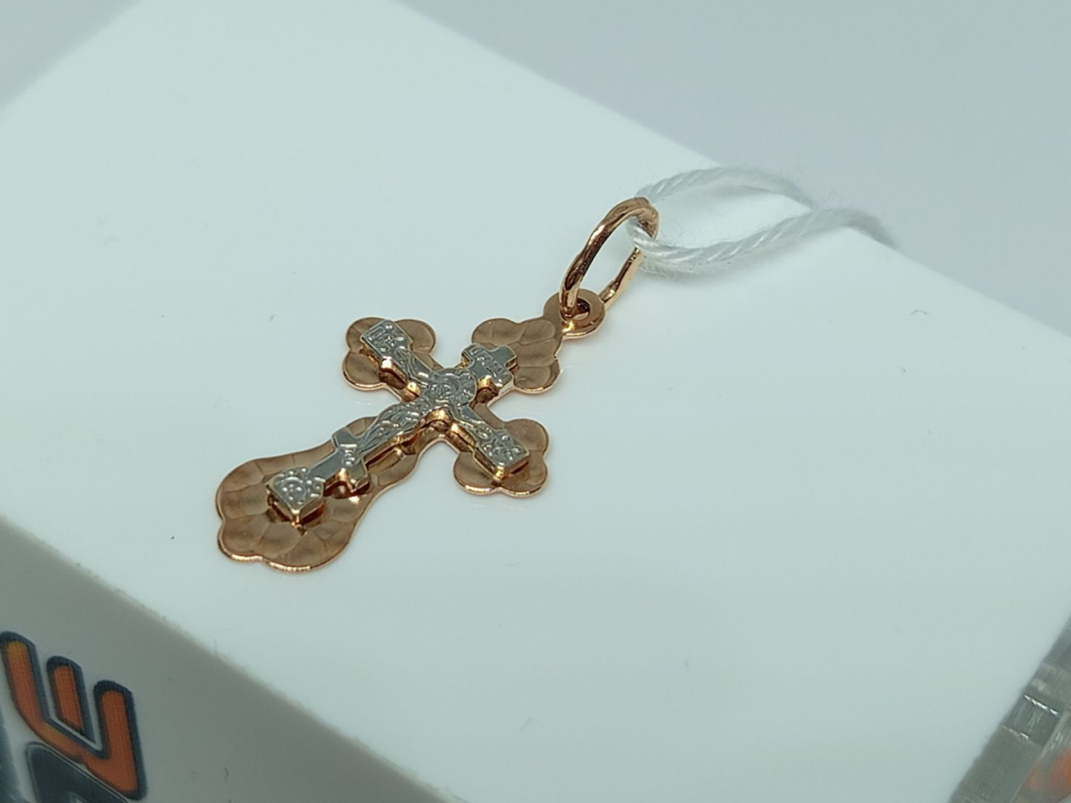 ПОДКБК585 ПОДВЕСКА КРЕСТ БЕЗ КАМНЯ (Au 585)