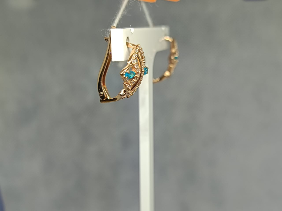 СЕРЬГИ С КАМНЯМИ (Au 585)