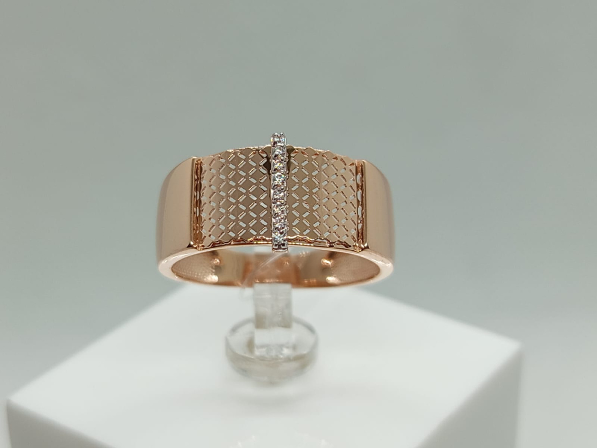 КОЛЬЦО С КАМНЯМИ (Au 585)