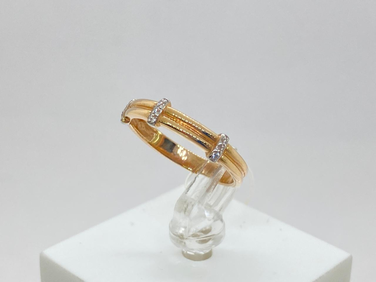 КОЛЬЦО С КАМНЯМИ (Au 585)