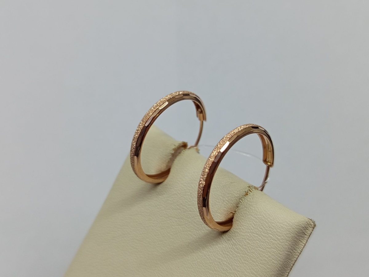 140107 СЕРЬГИ КОНГО без камня (Au 585)