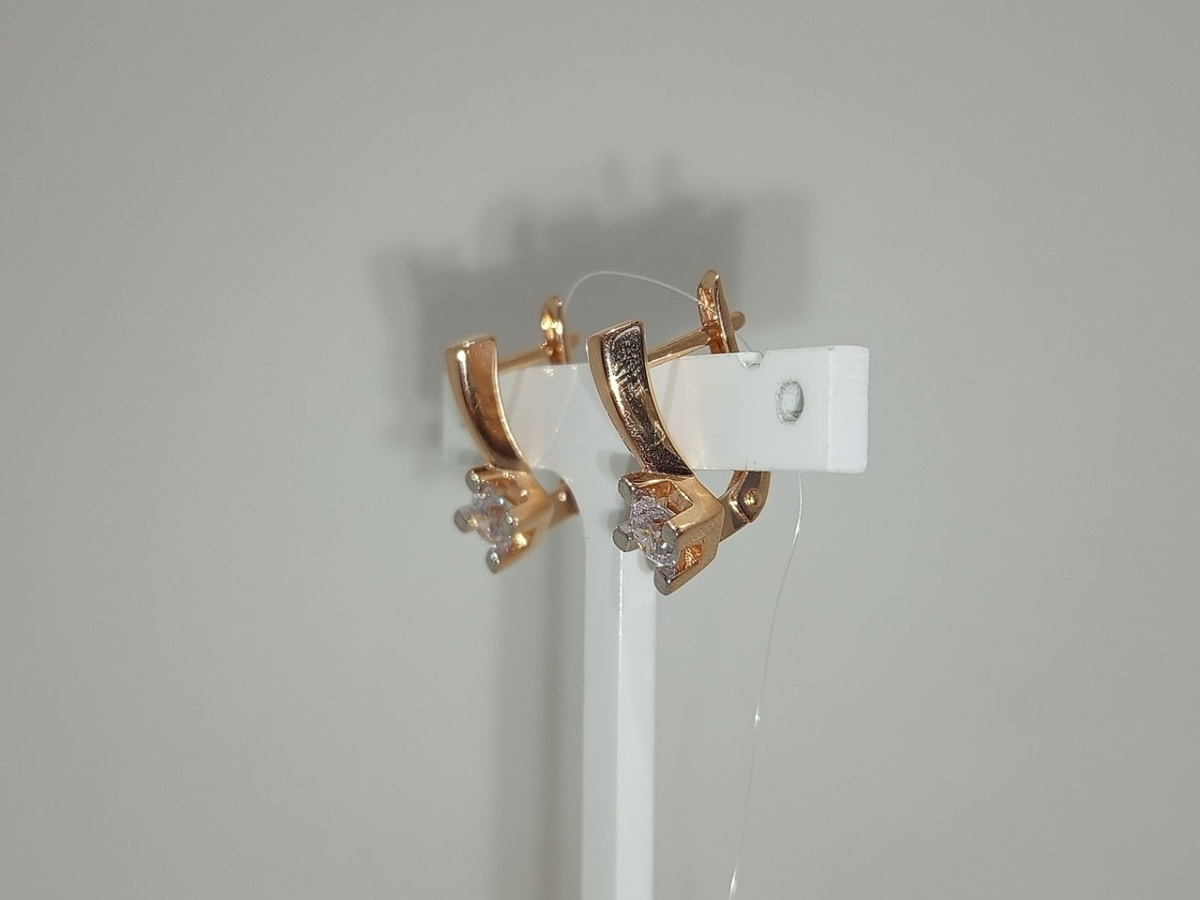 СЕРЬГИ С КАМНЕМ (Au 585)