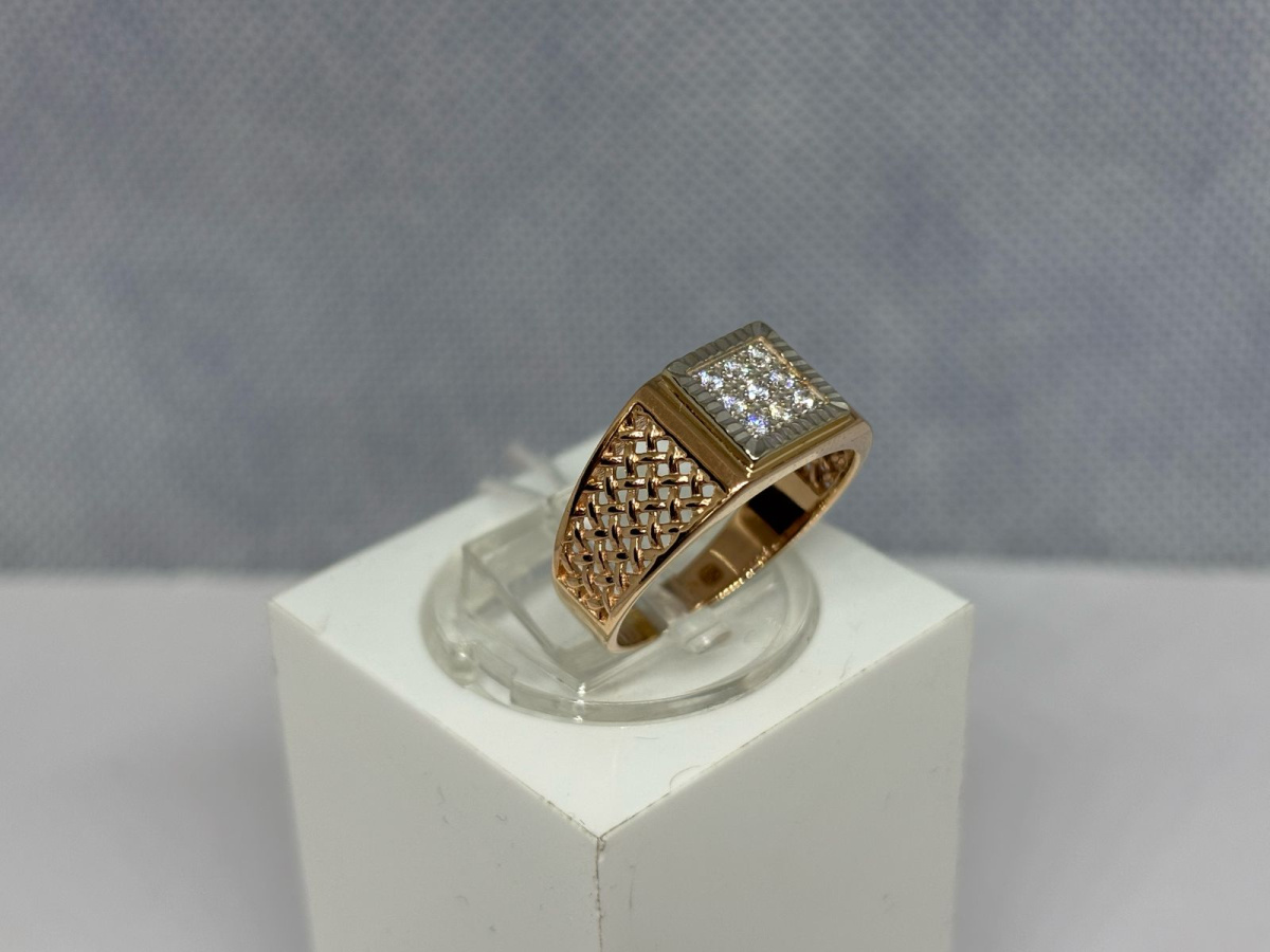 ПЕЧАТКА С КАМНЯМИ (Au 585)