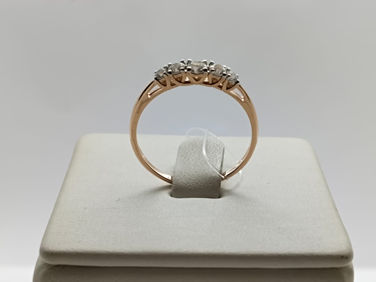 КОЛЬЦО С КАМНЯМИ (Au 585)