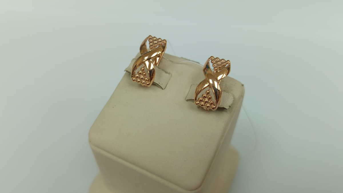 СЕРЬГИ БЕЗ КАМНЯ (Au 585)