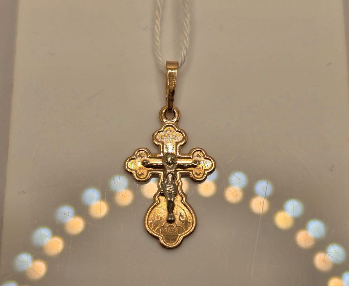 ПОДВЕСКА КРЕСТ БЕЗ КАМНЯ (Au 585)