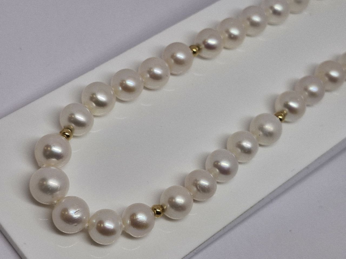 718083555 КОЛЬЕ ЖЕМЧУГ/бусы со вставками (Au 585)